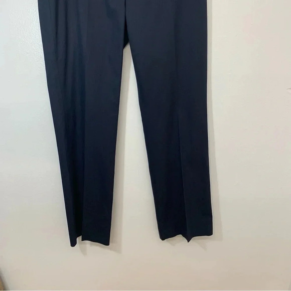 Talbots Pants Woman 6 Curvy Navy Blue Straight Career Classic Office Capsule - Picture 3 of 11